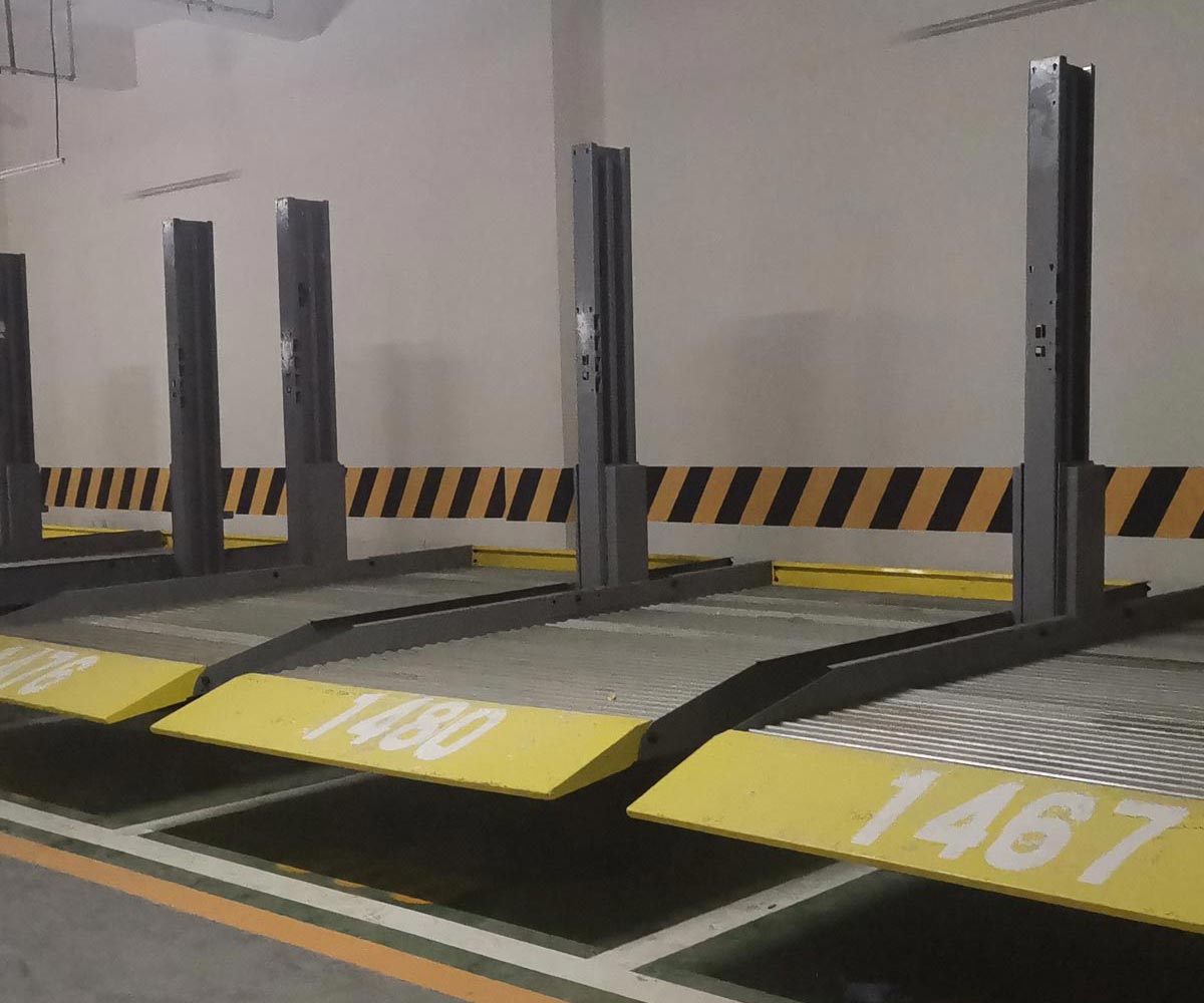 四柱升降式機械式停車庫安裝