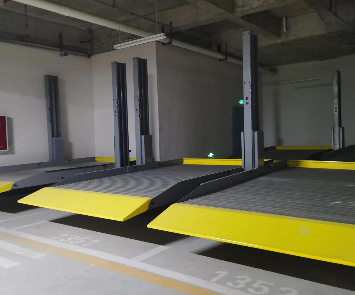 崆峒2層簡易升降停車立體車庫改造
